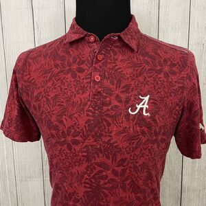 Tommy Bahama Men's Medium Red NCAA Alabama Crimson Tide Short Sleeve Polo Shirt